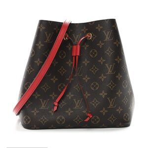 Louis Vuitton Brown and Red Monogram Shoulder Bag